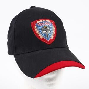 US National Guard Citizen Solders Logo Patch H&L Ball Cap Hat Black Red